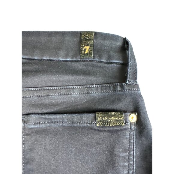 7 For All Mankind Womens Midnight Blue Stretch Bootcut Jeans Size 28 Made In USA - Picture 7 of 12